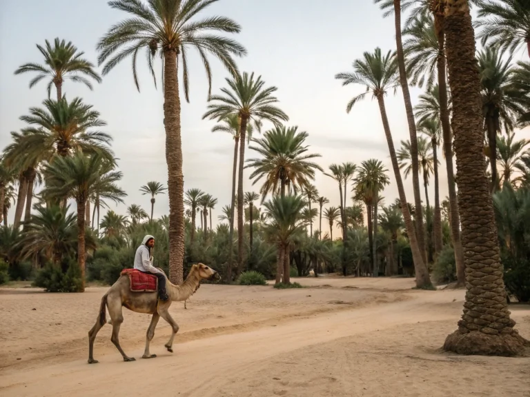 balade chameau a la palmeraie